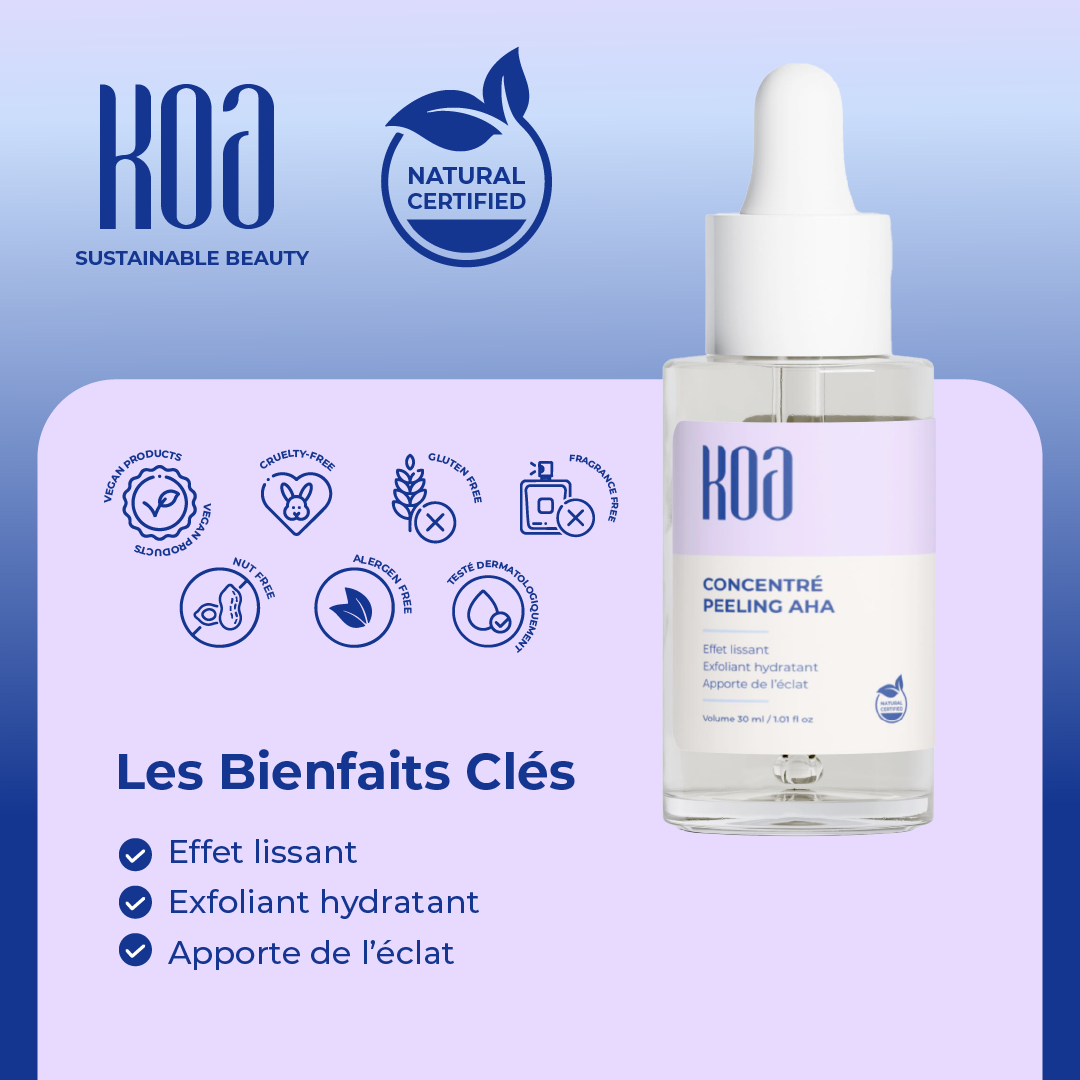 Exfoliant AHA et Acide Hyaluronique
